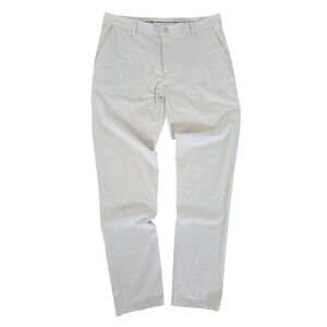 Rhone Men 34 x‎ 32 Commuter Pant Slim Fit Beige Khaki Stretch Performance Flat